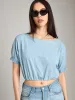 Balloon Denim Top sold by Plenty