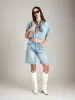 Balloon Denim Top sold by Plenty
