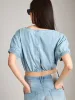 Balloon Denim Top sold by Plenty