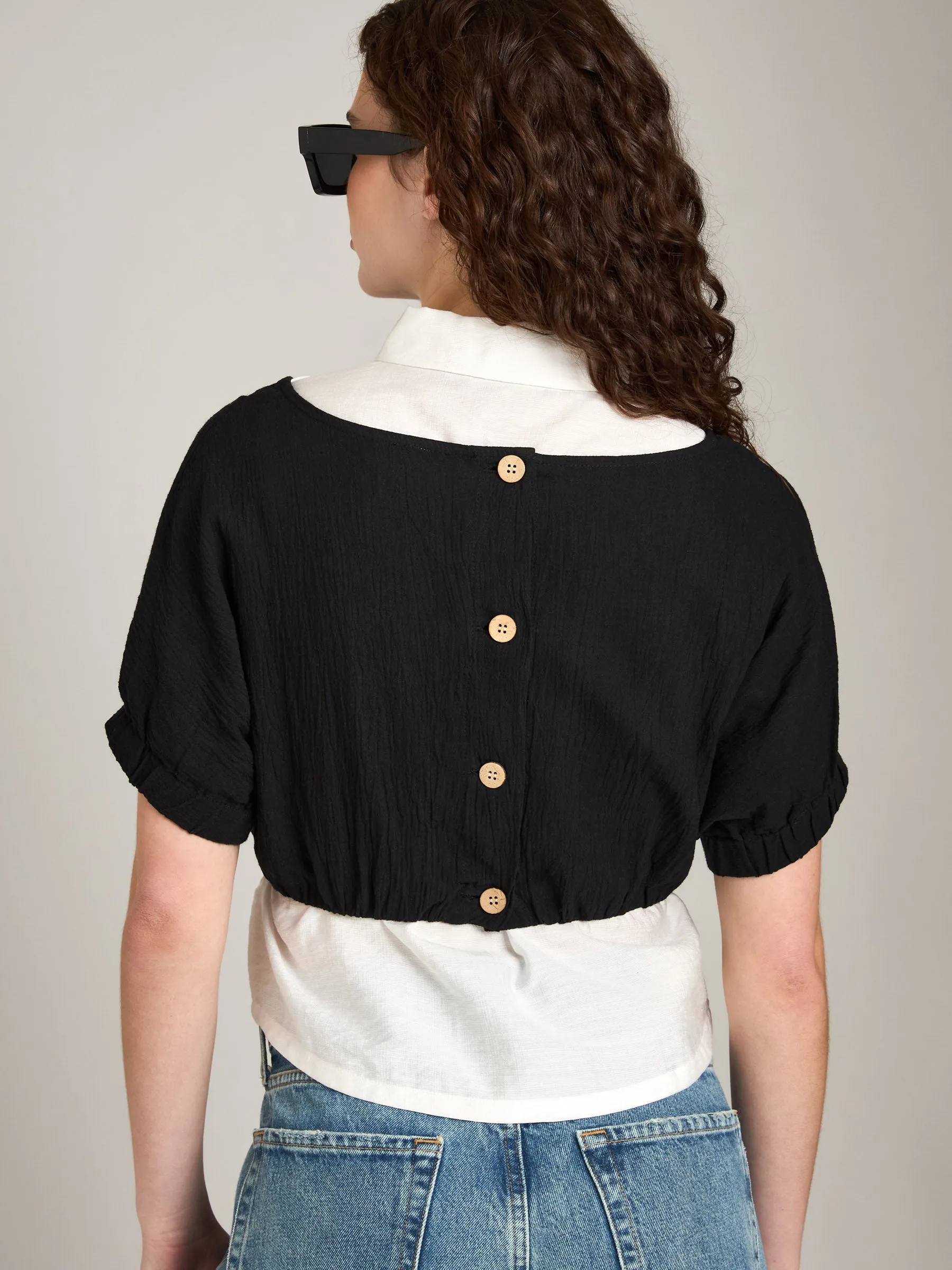 Boatneck Cotton Linen Top sold by Plenty product image thumbnail 3