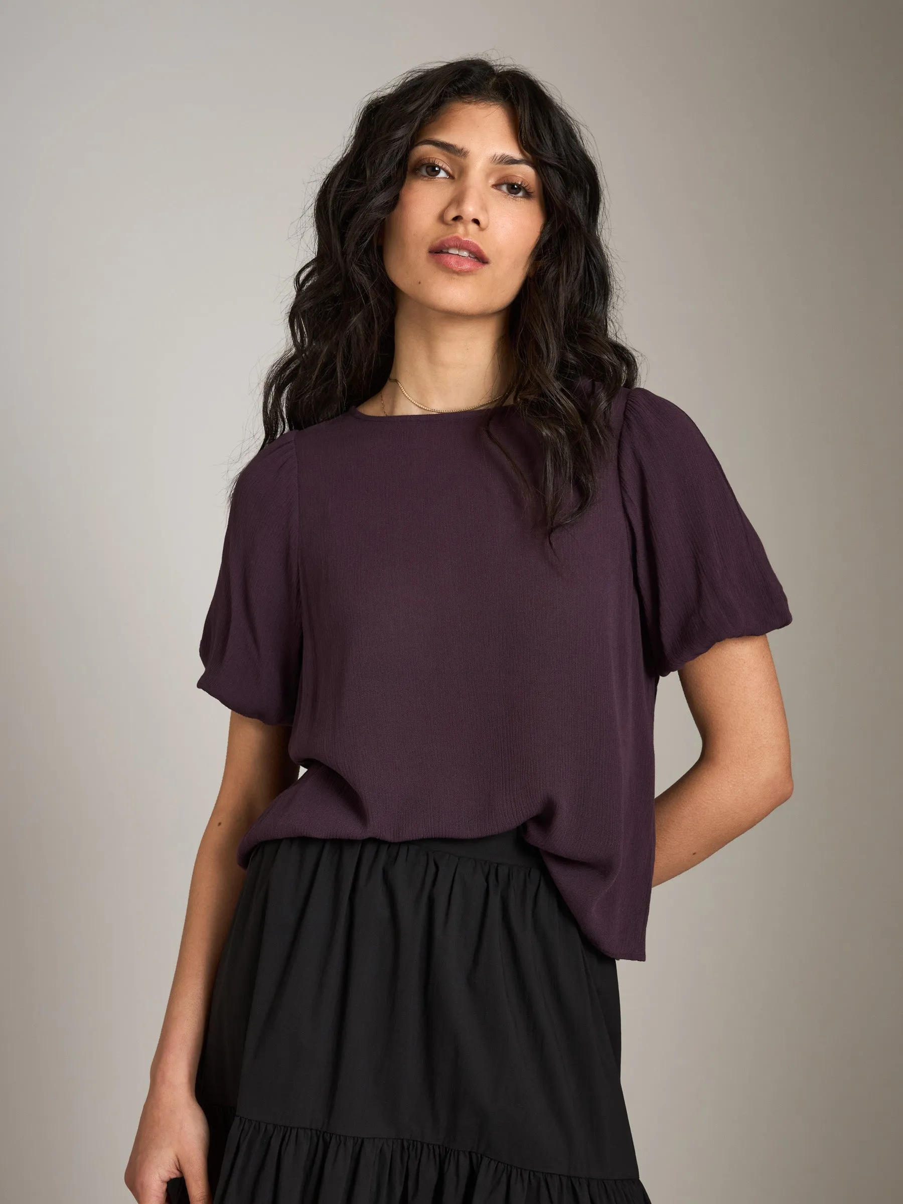 Naya Pleated Bubble Sleeve Top sold by Plenty product image thumbnail 2