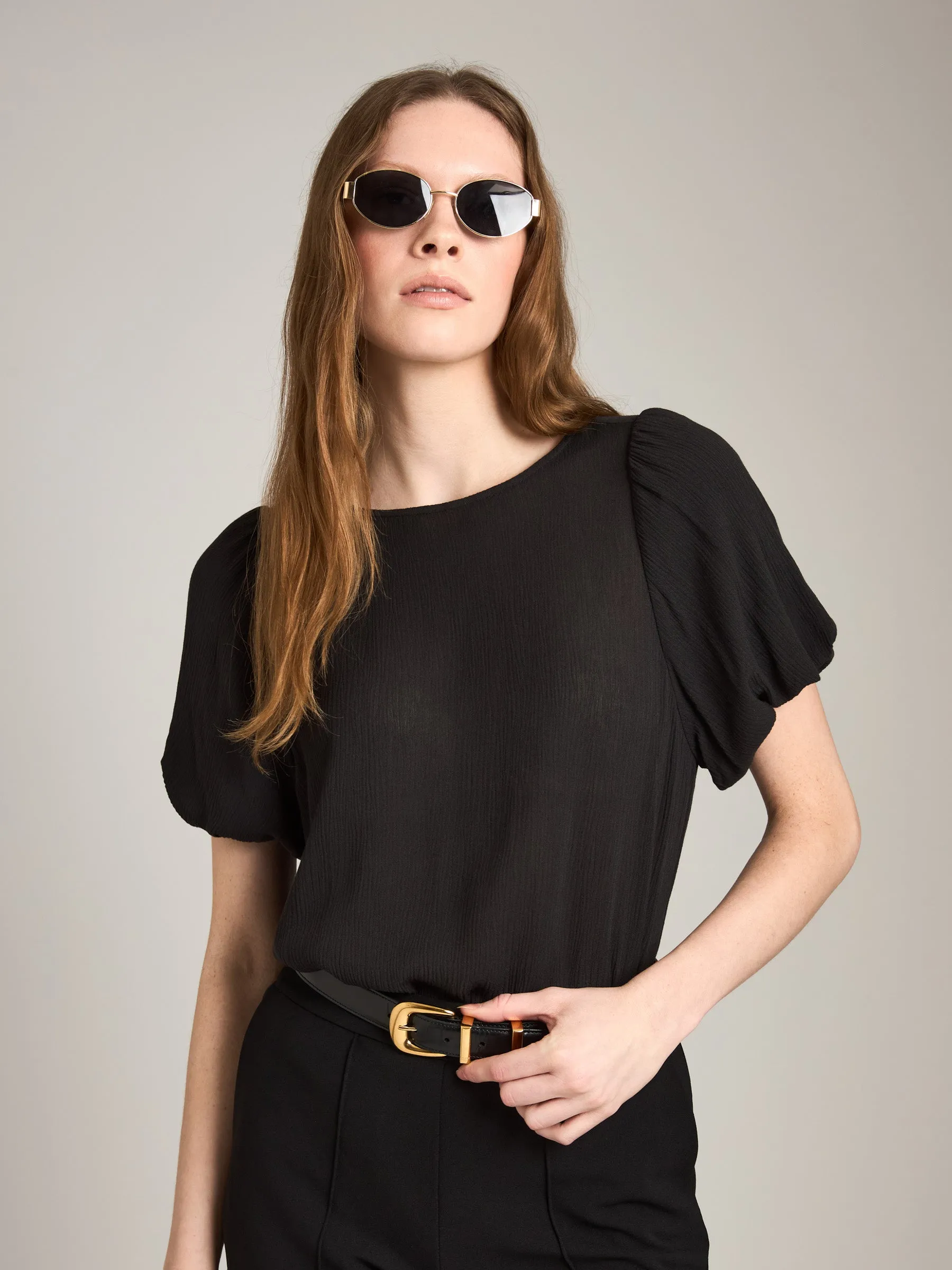 Naya Pleated Bubble Sleeve Top sold by Plenty product image thumbnail 5