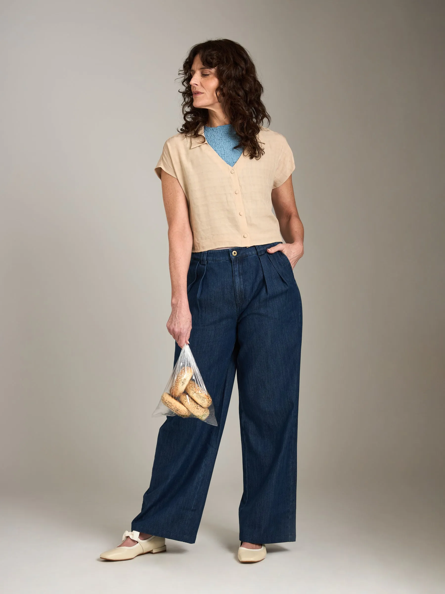 Iman Wide Leg Trousers sold by Plenty