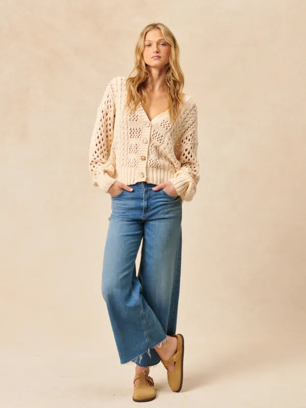 Domenico Open Knit Cardigan sold by Plenty