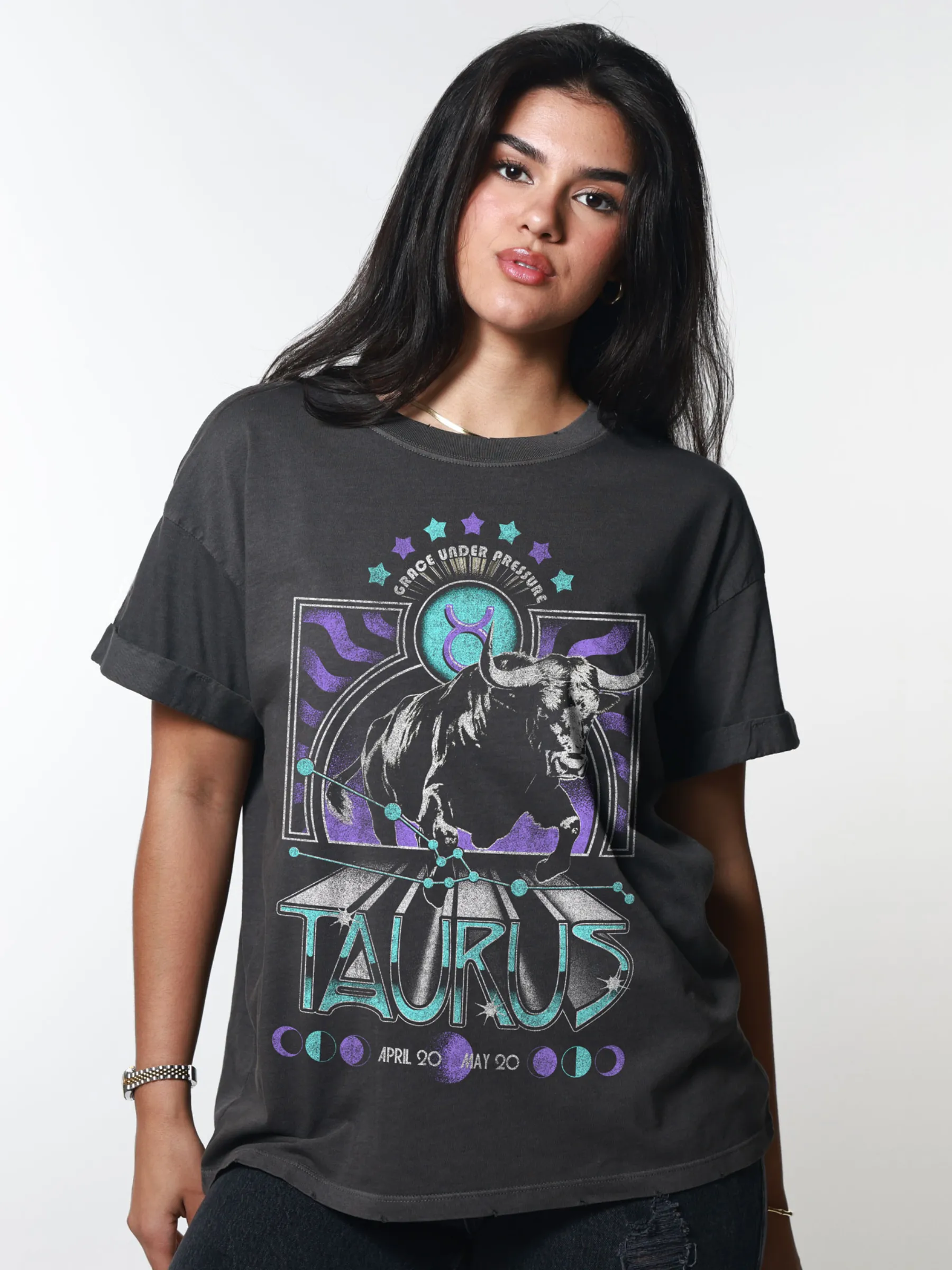 Taurus Boyfriend Tee sold by Plenty