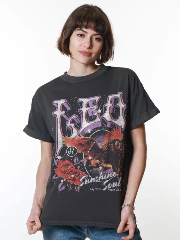Leo Boyfriend Tee sold by Plenty