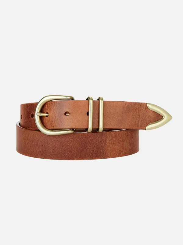 Fayla Bridle Leather Belt sold by Plenty