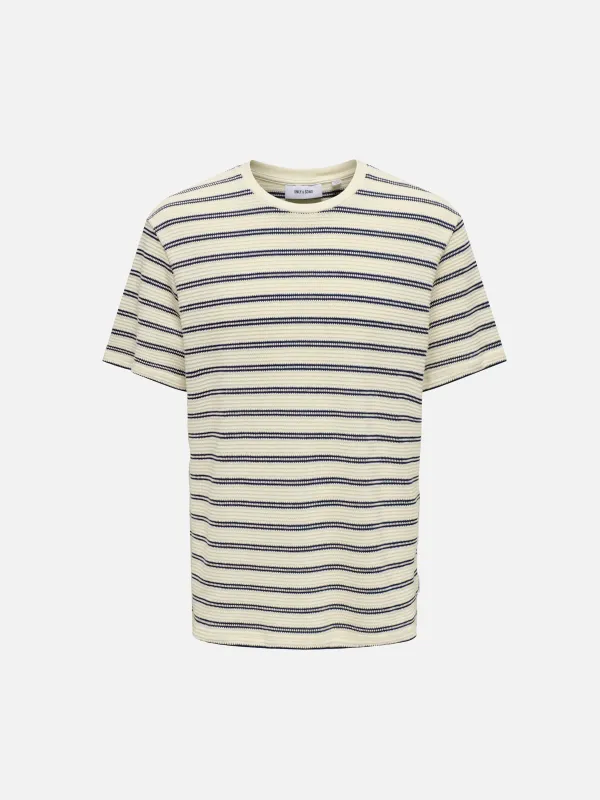 Ian Stripe Knit Tee made by ONLY & SONS
