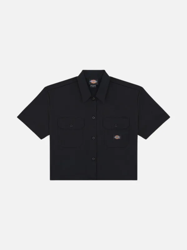 Cropped Short-Sleeve Work Shirt sold by Plenty