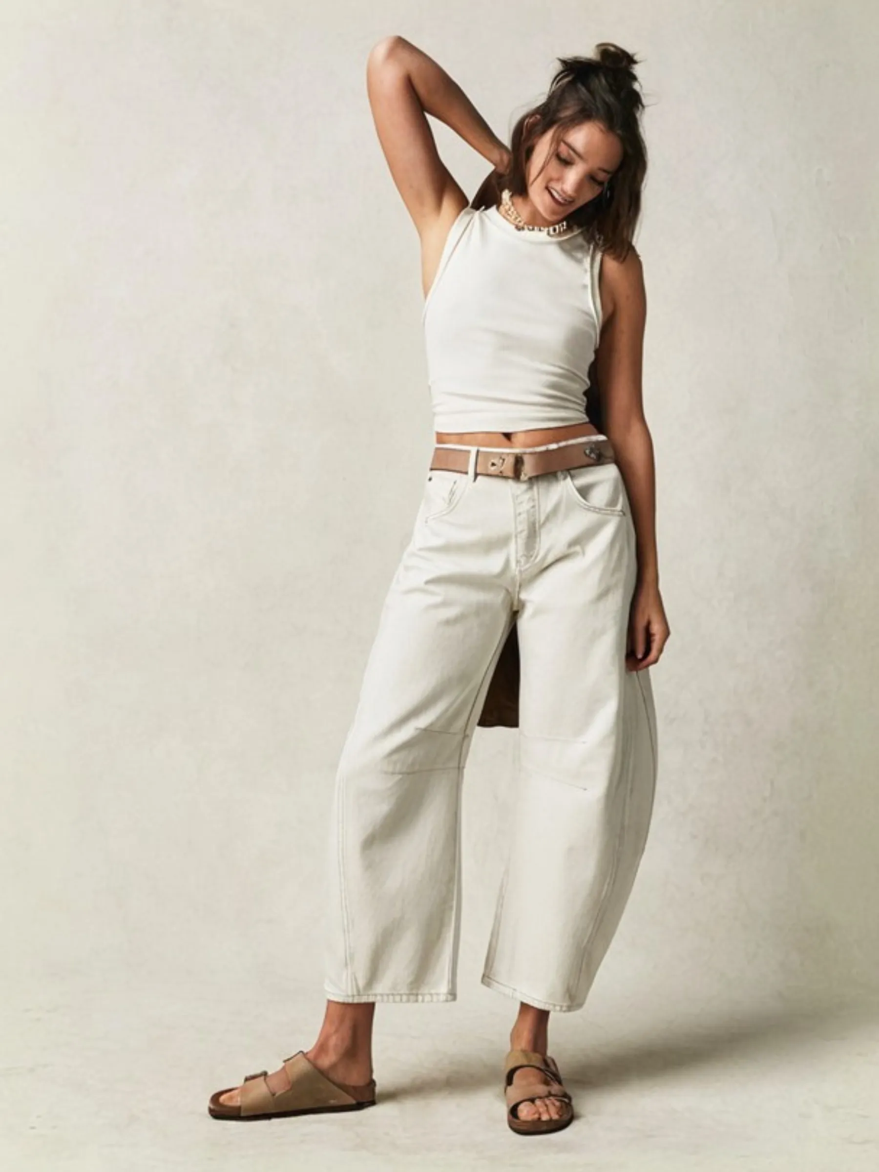 Good Luck Barrel Jeans - Milk sold by Plenty