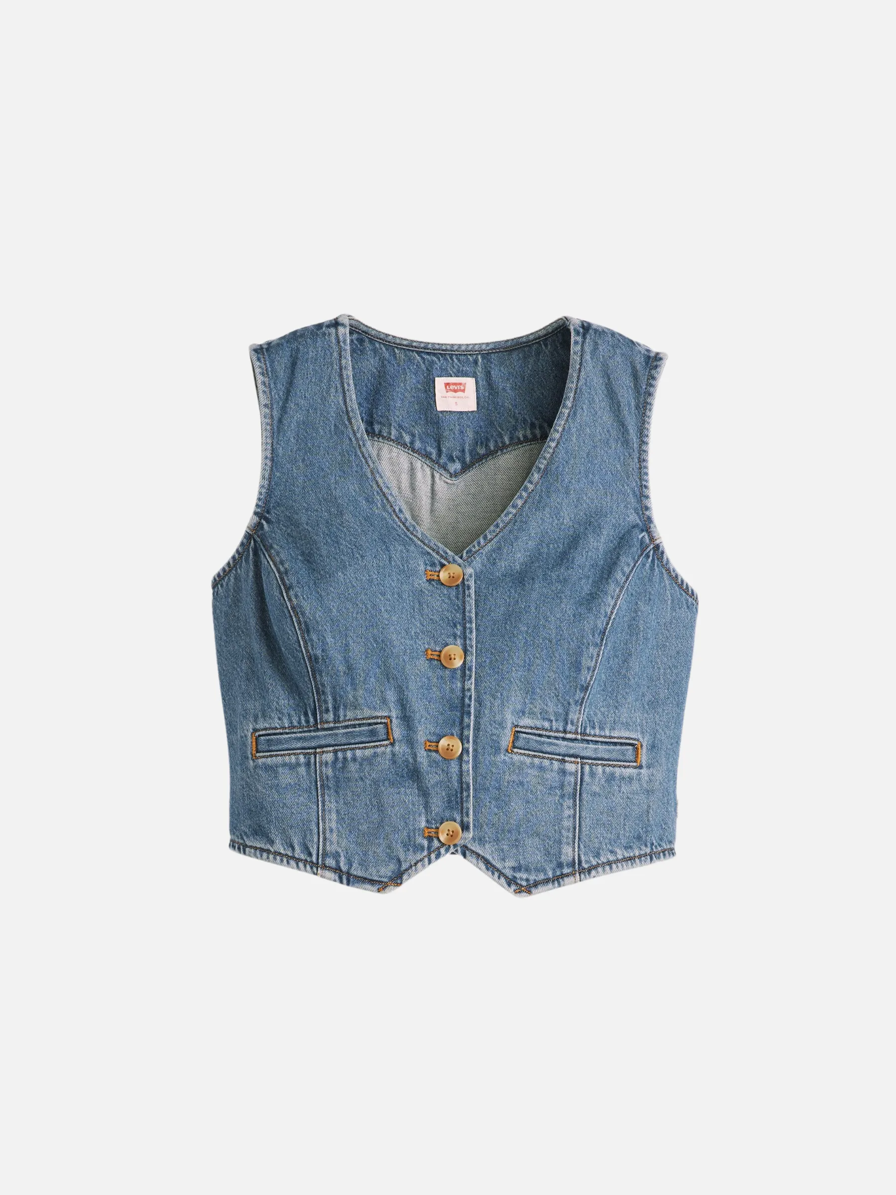 Amore Denim Vest sold by Plenty