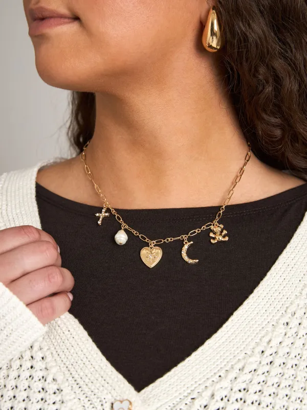 Teddy Bear Charm Necklace made by JEM