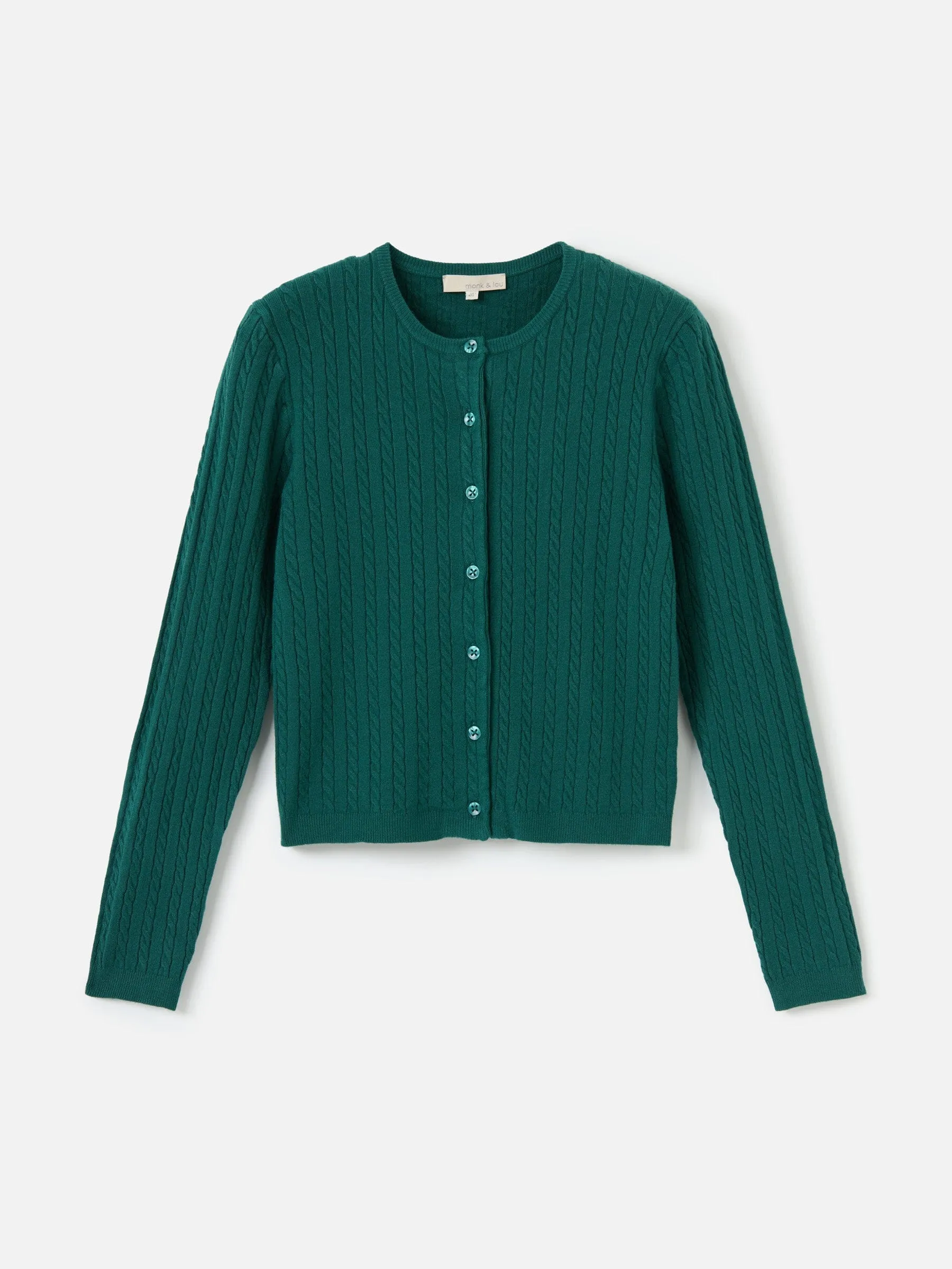 Cable Rib Raquel Crew Neck Cardi sold by Plenty product image thumbnail 2