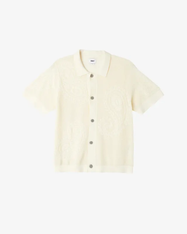 Tear Drop Open Knit Shirt Sweater made by Obey
