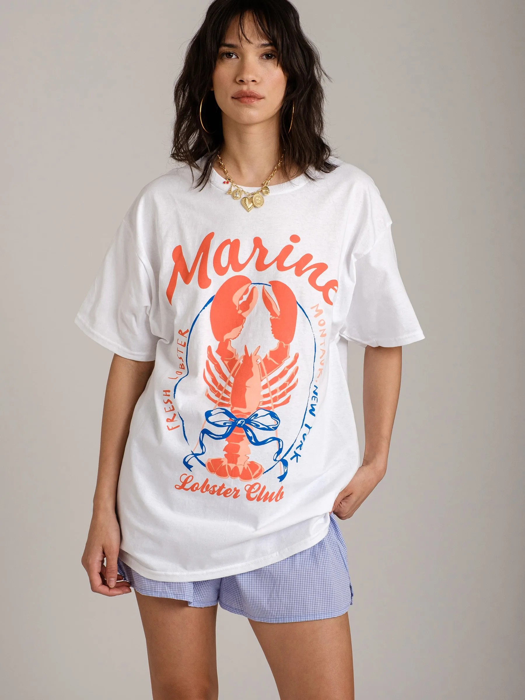 Marine Lobster Club Oversized Tee sold by Plenty product image thumbnail 2