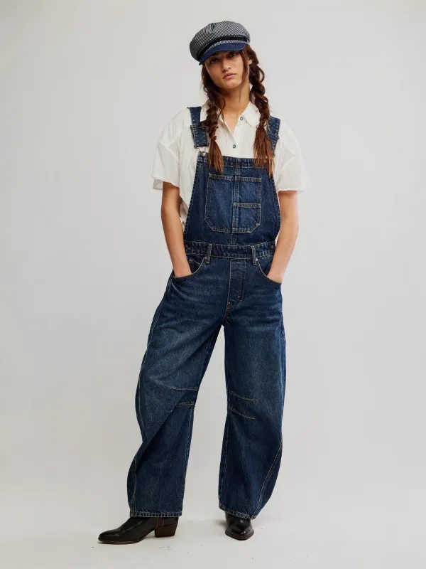 Good Luck Barrel Overalls made by Free People