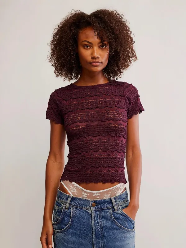 Angelina Lace Tee sold by Plenty