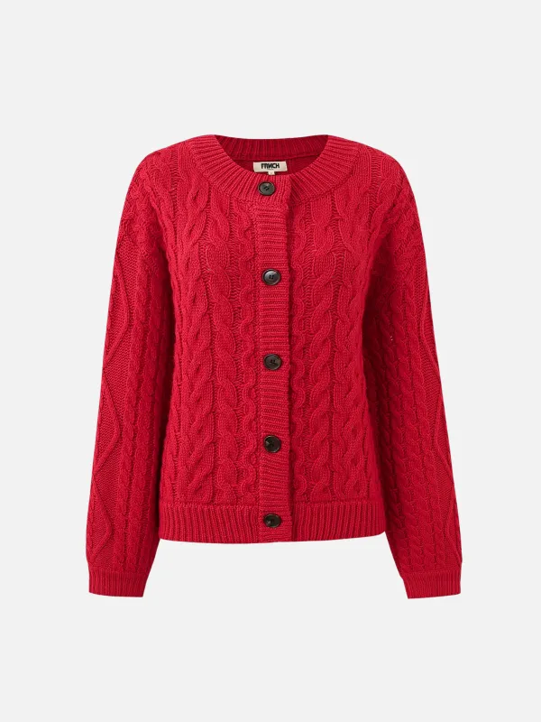 Guimauve Cable Cardigan made by FRNCH