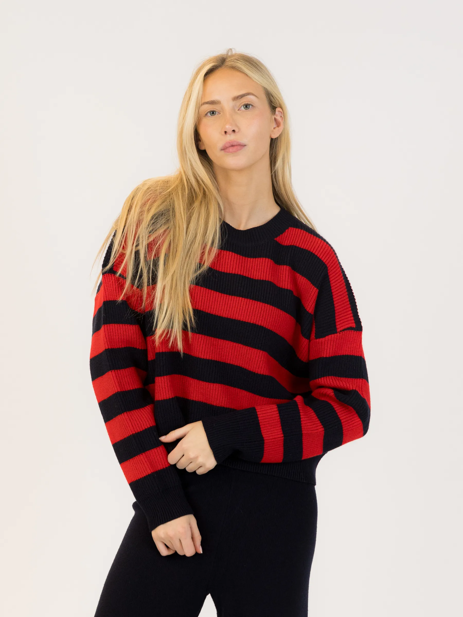 Bobby Stripe Crewneck Pullover Sweater sold by Plenty