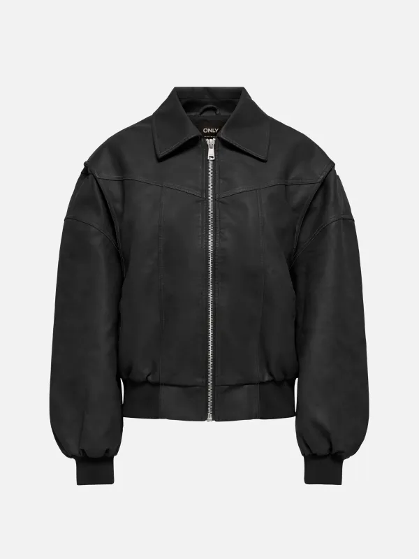 Saba Faux Leather Jacket made by Only