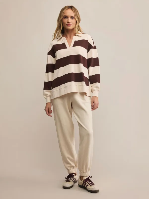 Rugby Brushed Fleece Henley sold by Plenty