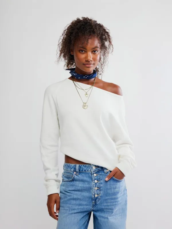 Jess Off the Shoulder Long Sleeve Top sold by Plenty