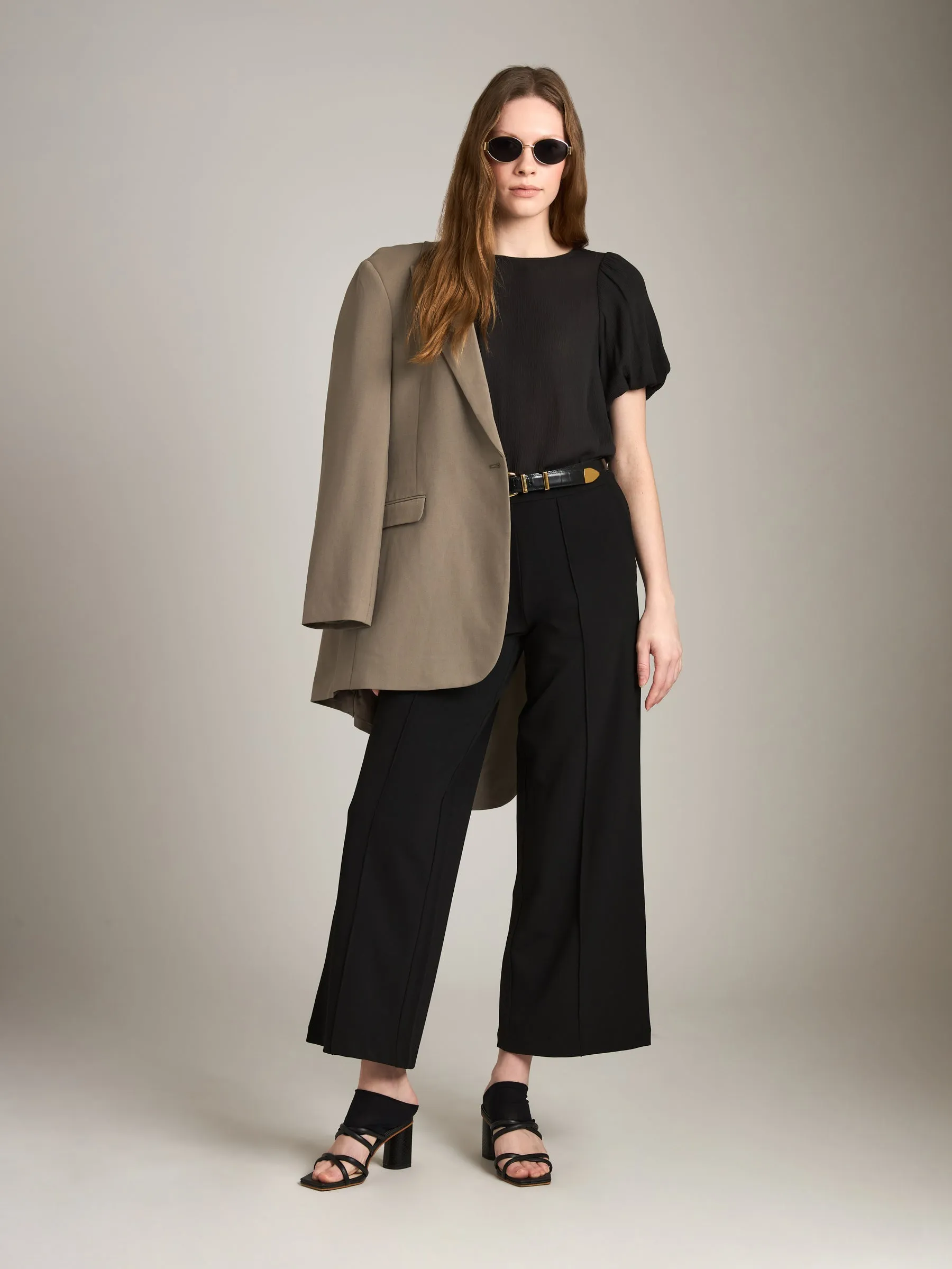 Amy Pintuck Wide Leg Pants sold by Plenty