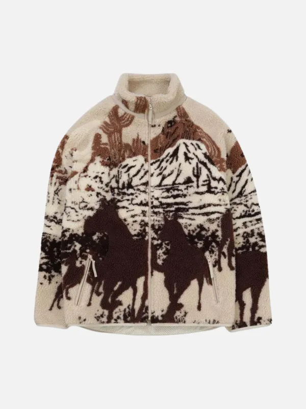 Printed Sherpa Fleece sold by Plenty