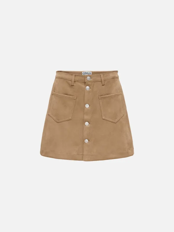 Amazing Stina Faux Suede Skirt sold by Plenty