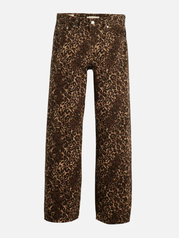 Baggy Dad Leopard Barrel Jeans sold by Plenty