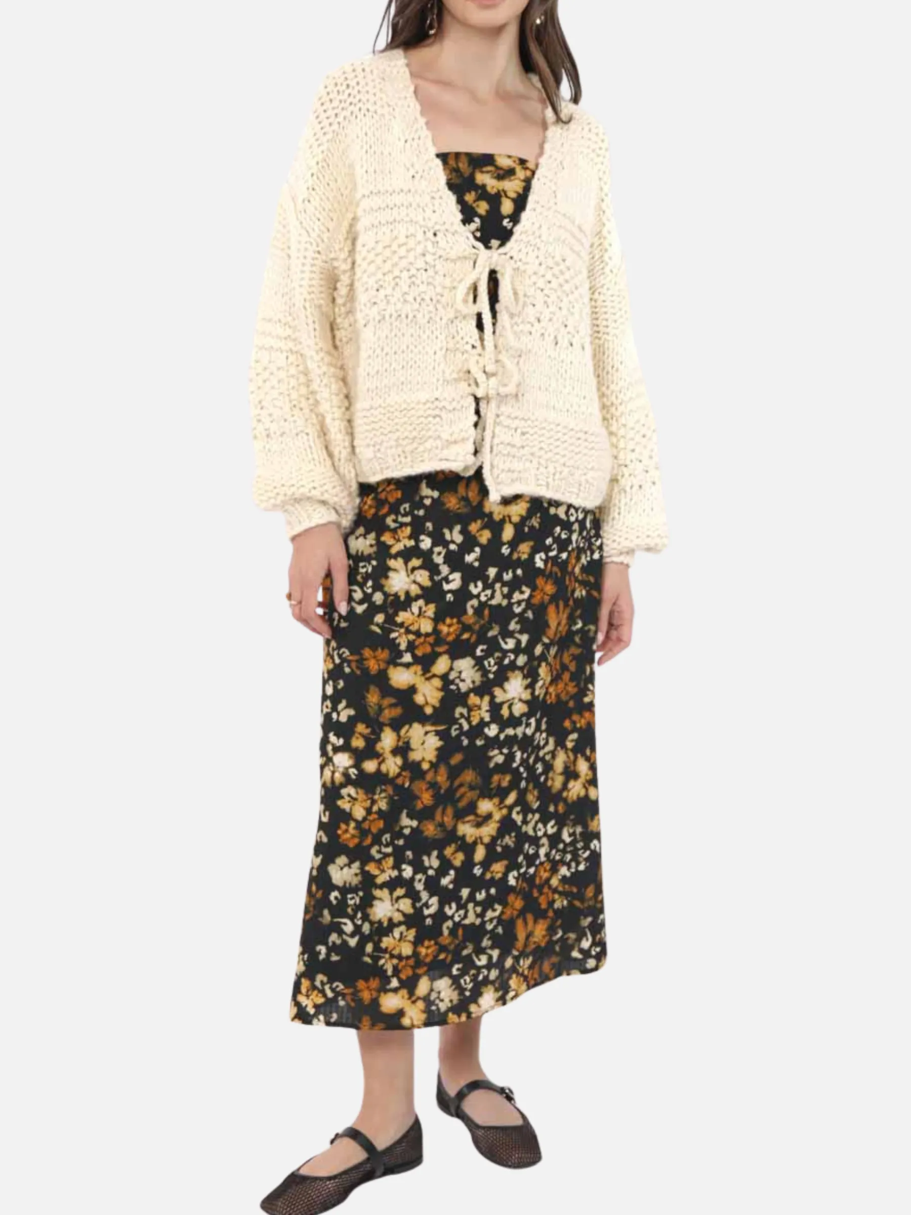 Iggy Chunky Tie Front Cardigan sold by Plenty product image thumbnail 2