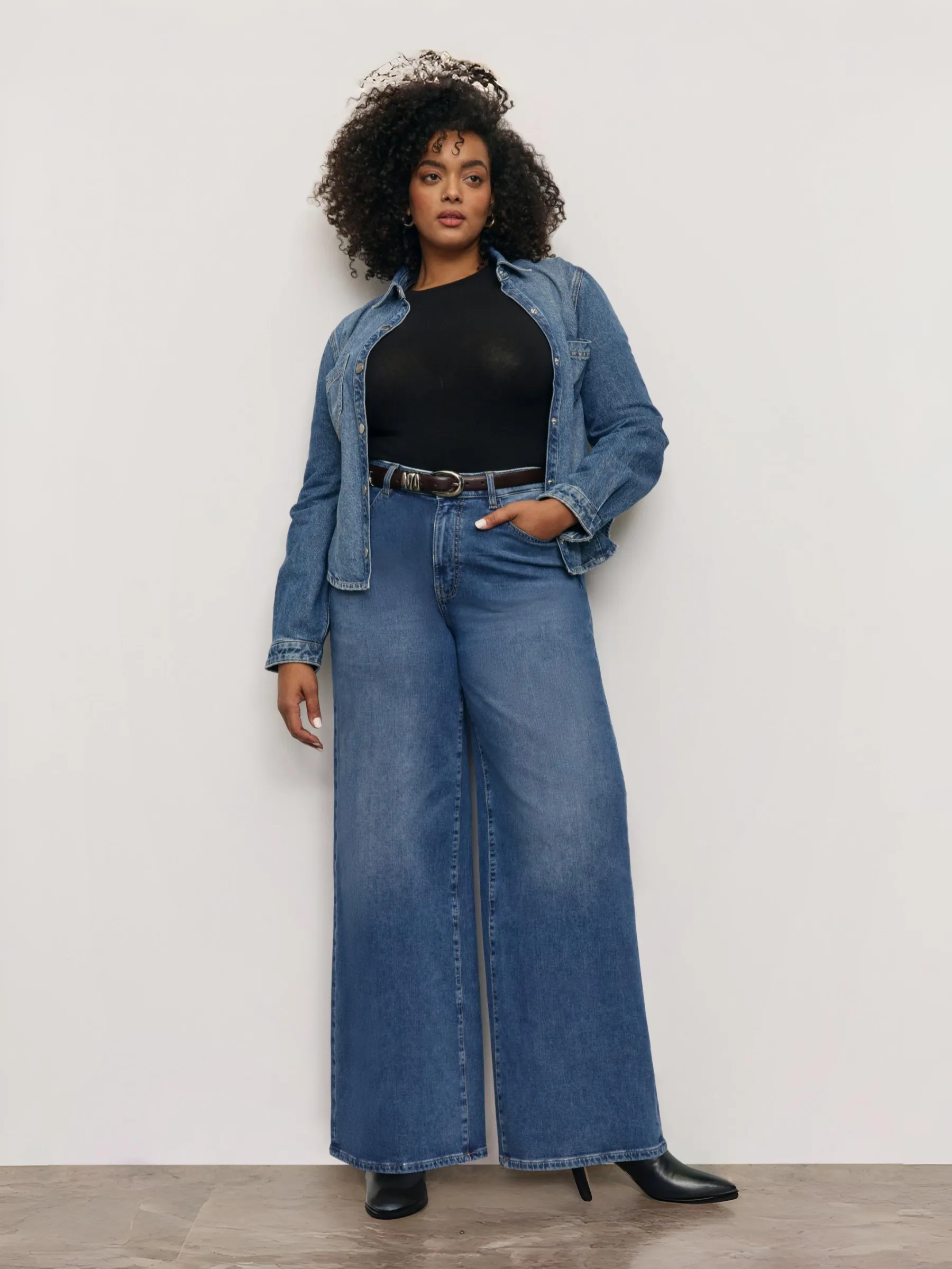 NCE Relaxed Wide Leg Jeans - Daydreamer sold by Plenty
