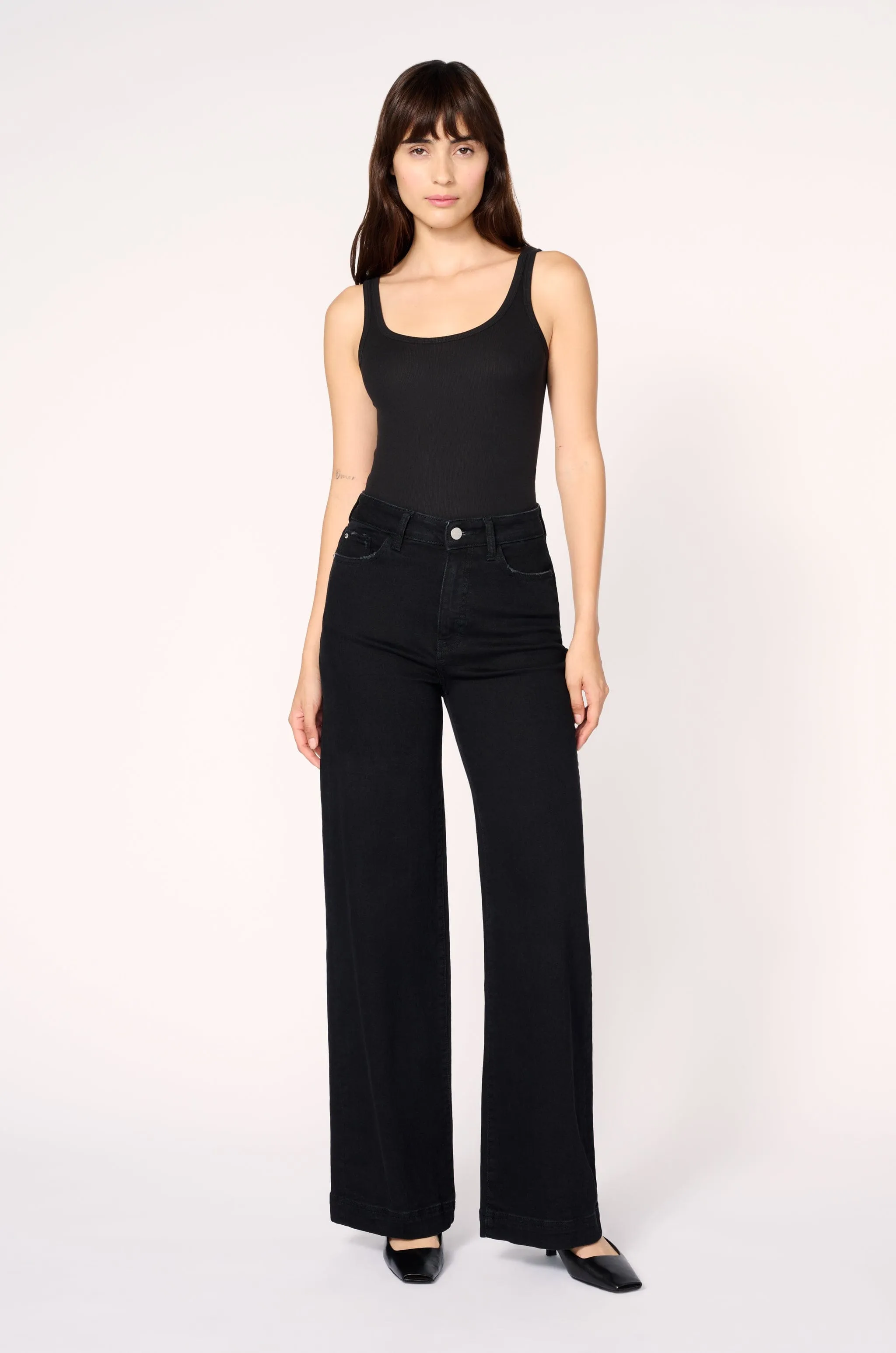 NCE Relaxed Wide Leg Jeans - Inkwell sold by Plenty