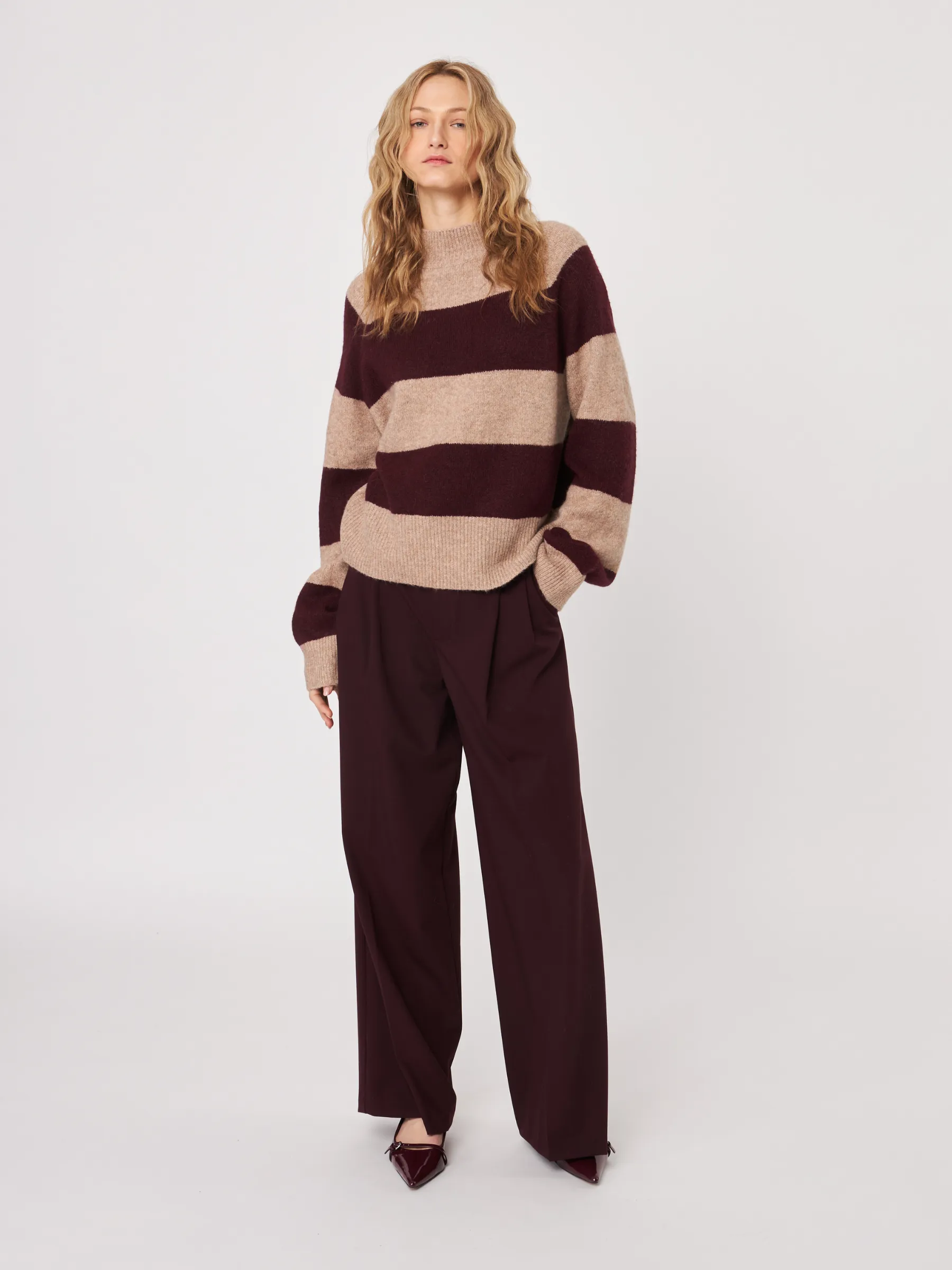 Edison Stripe Crewneck Pullover Sweater sold by Plenty