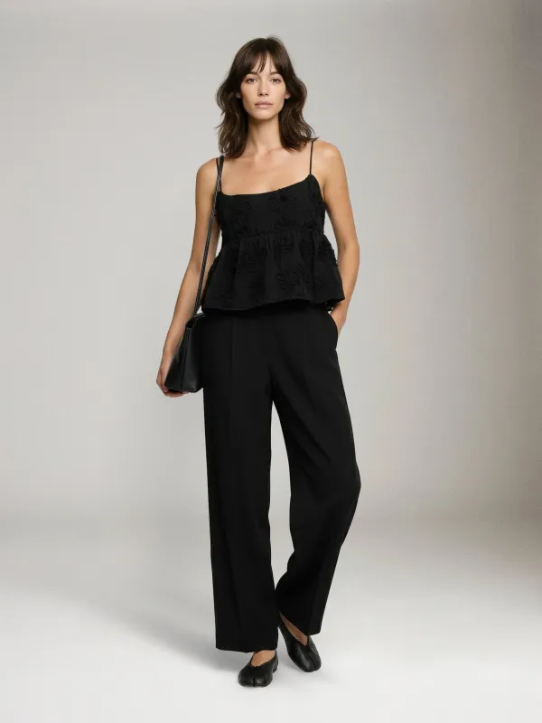 3D Floral Peplum Top sold by Plenty