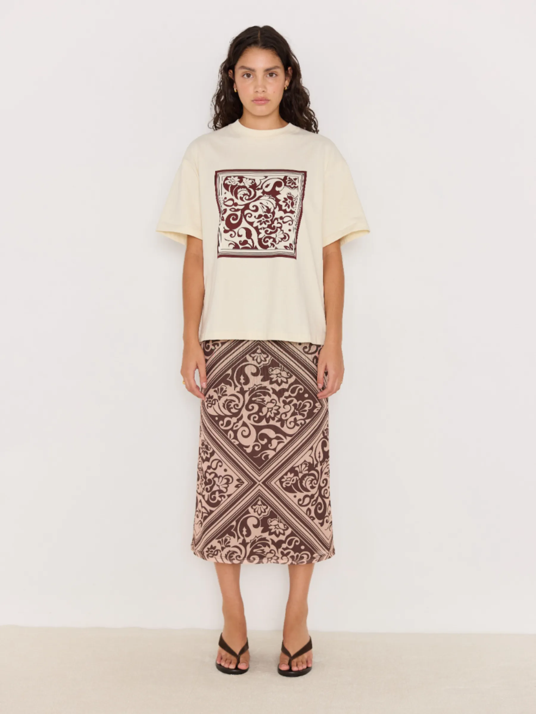 Lumi Mesh Midi Skirt sold by Plenty