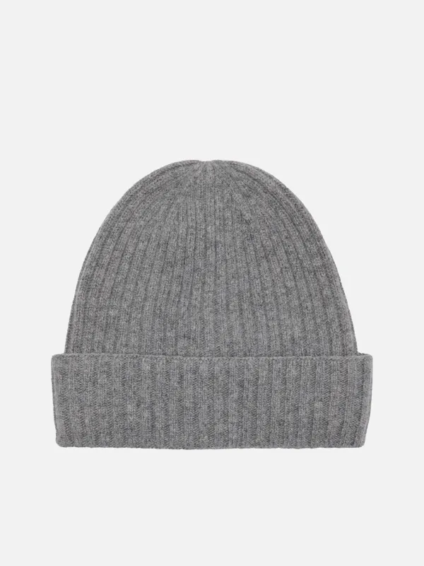 Brian Wool-Blend Rib Beanie sold by Plenty