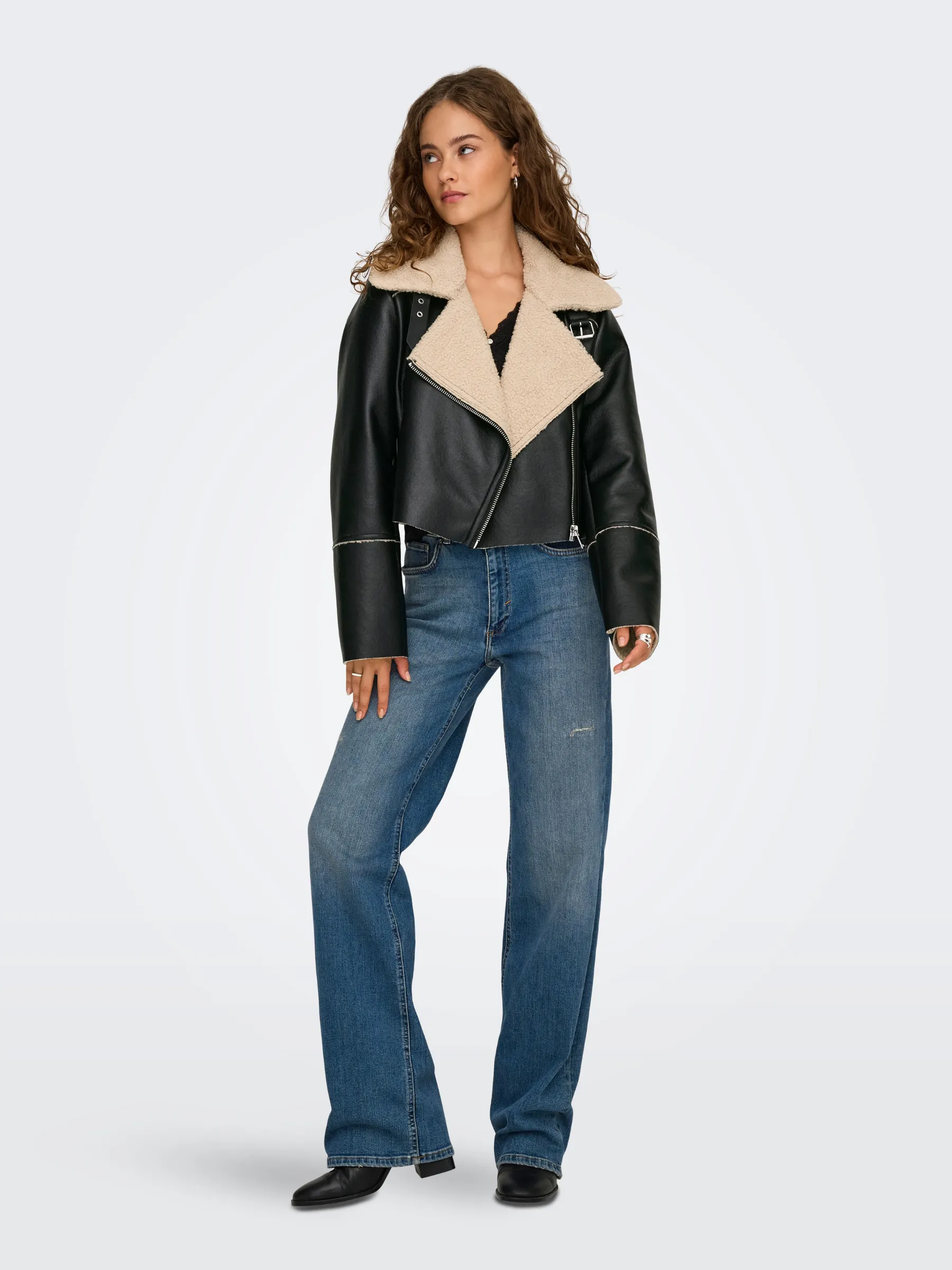 Dora Bonded Short Biker Jacket sold by Plenty product image thumbnail 3
