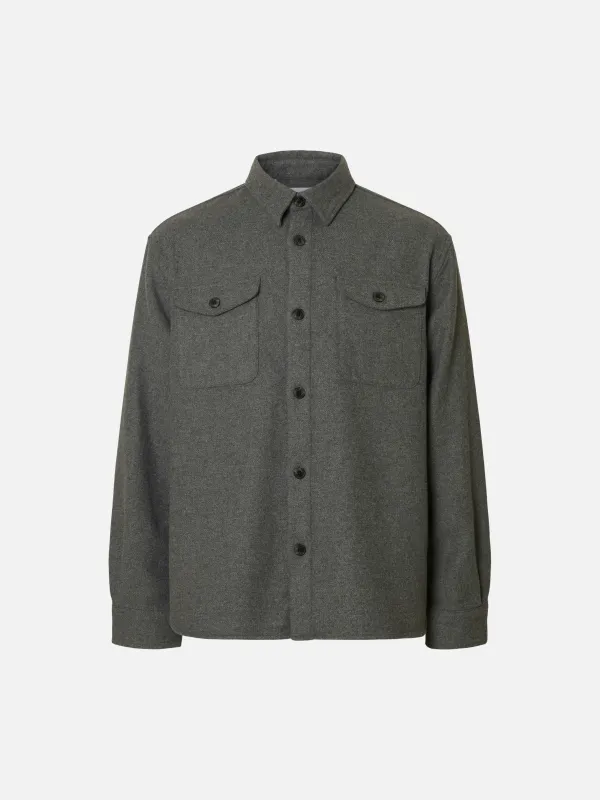 Pablo Wool Blend Overshirt made by Selected