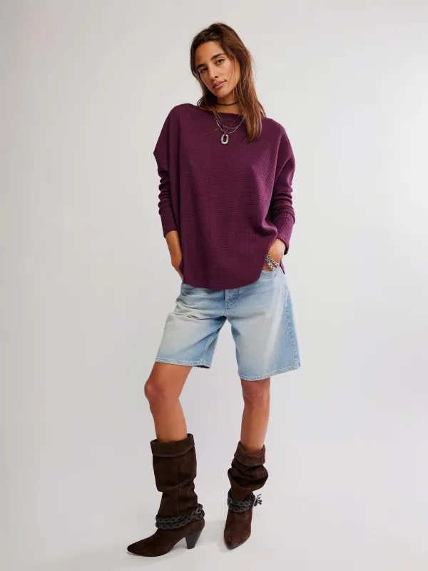 Latte Blues Thermal Top sold by Plenty