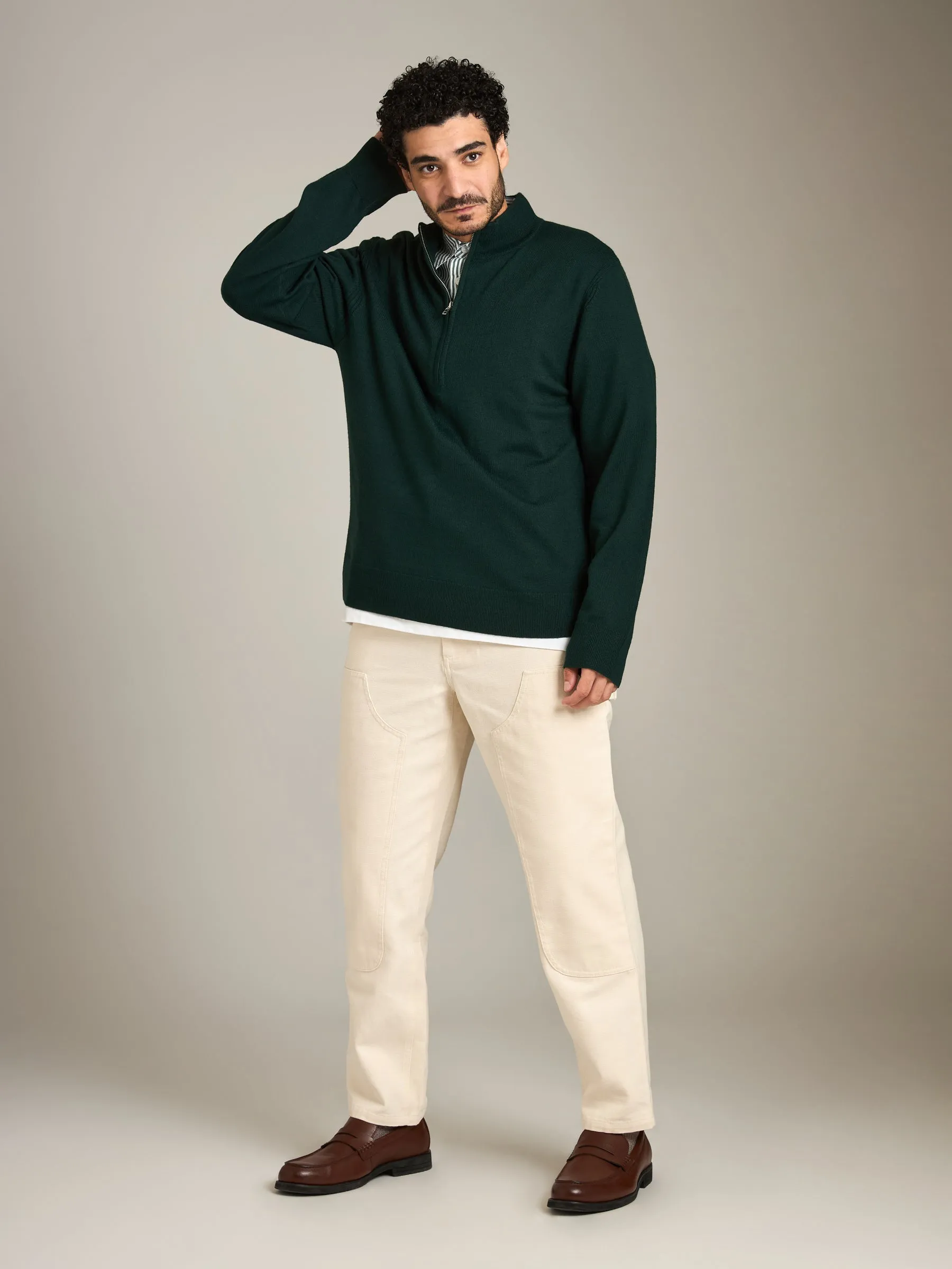 Jersey Stitch Quarter Zip Sweater sold by Plenty product image thumbnail 4