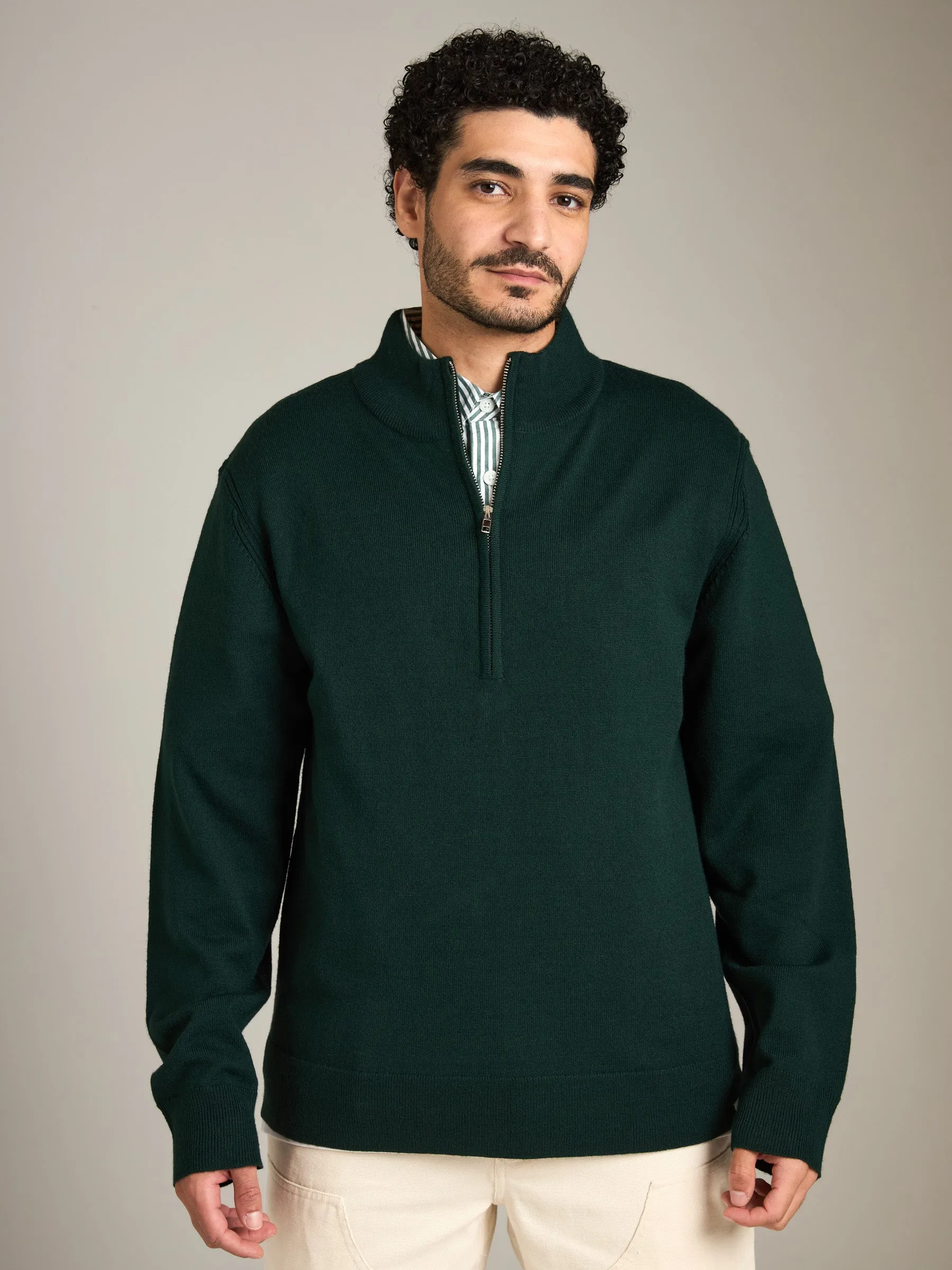 Jersey Stitch Quarter Zip Sweater sold by Plenty product image thumbnail 5