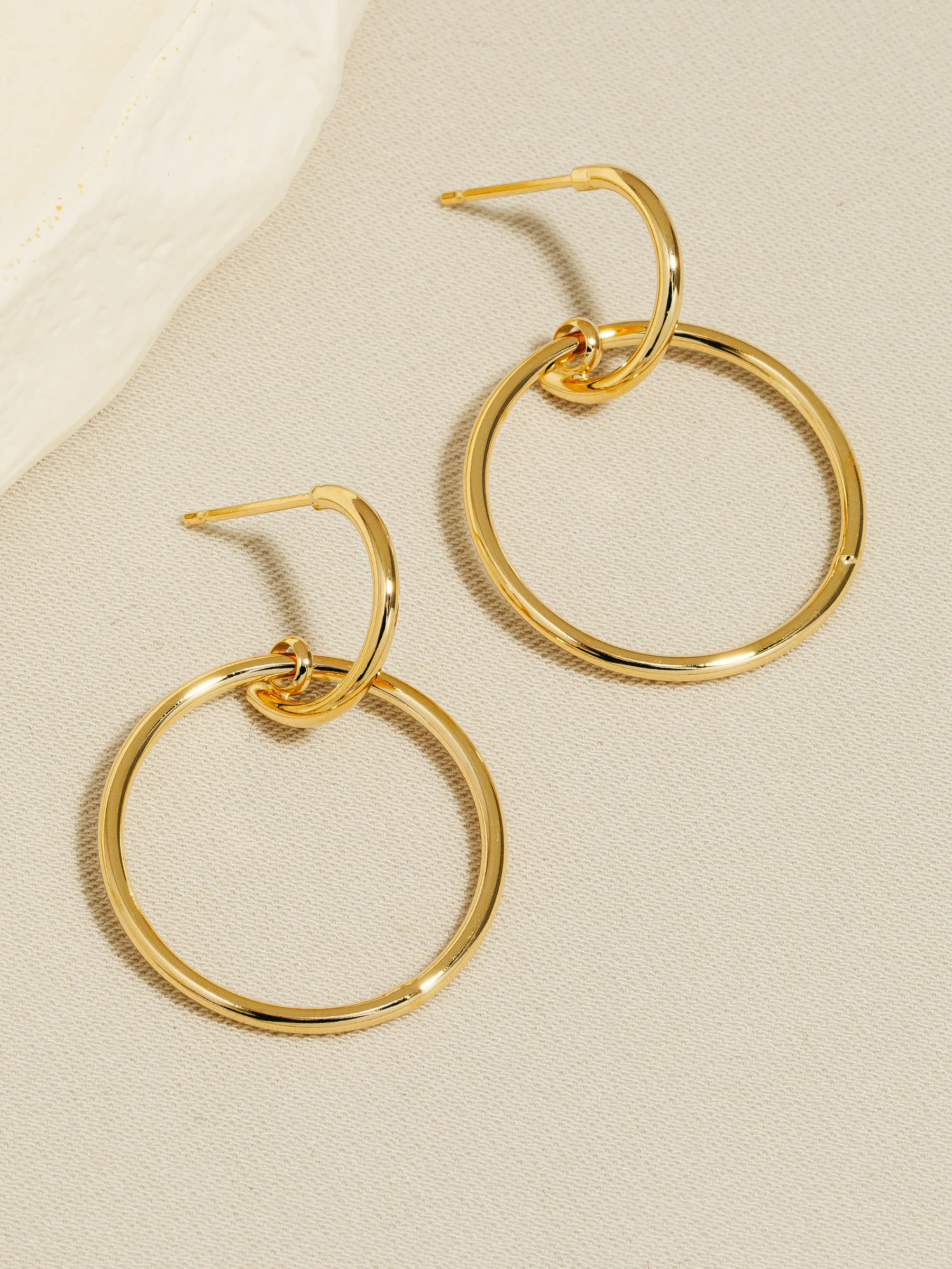 Round Hoop Stud Earrings sold by Plenty product image thumbnail 2