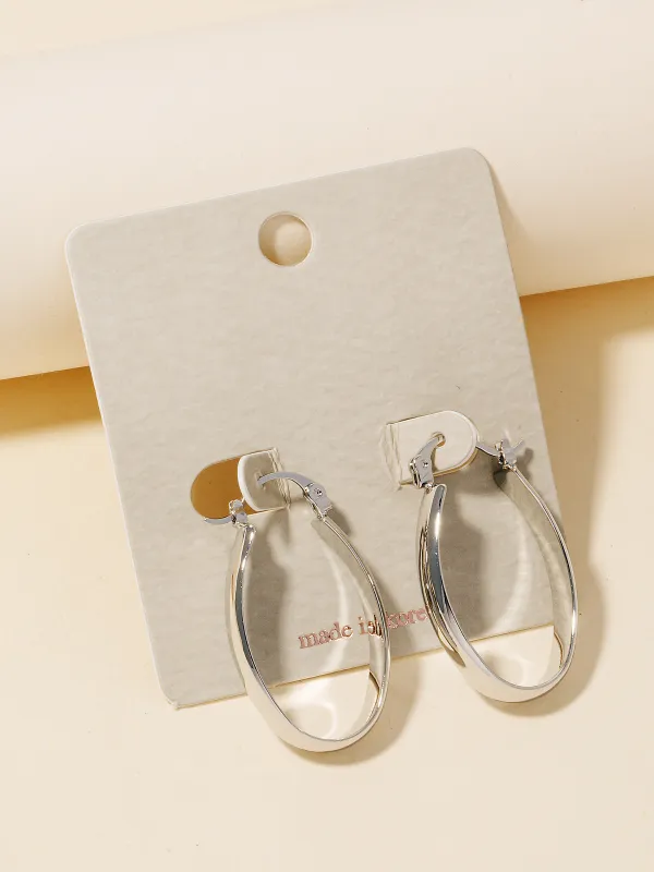 Oval Hoop Earrings sold by Plenty