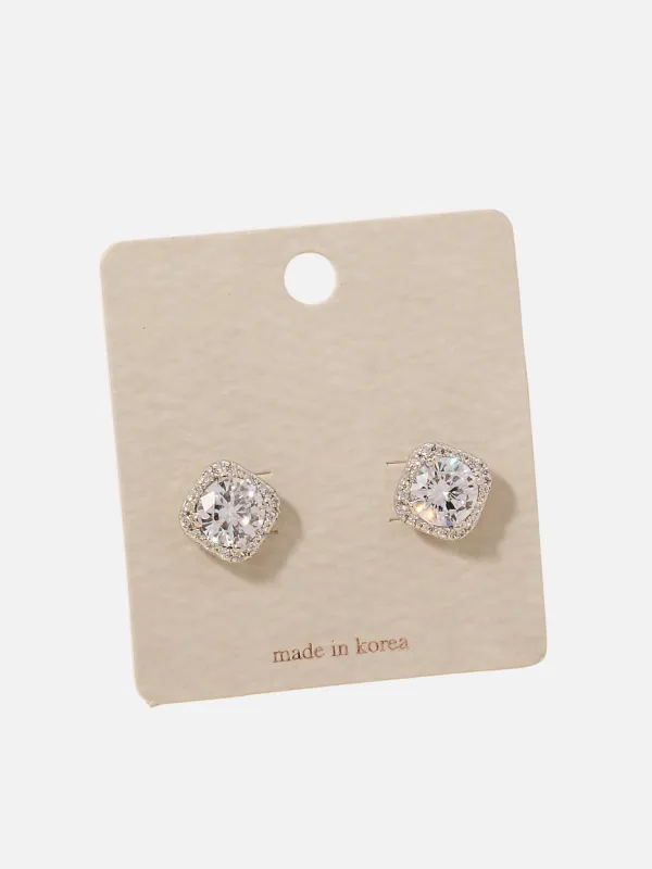 Square Stone Stud Earrings sold by Plenty