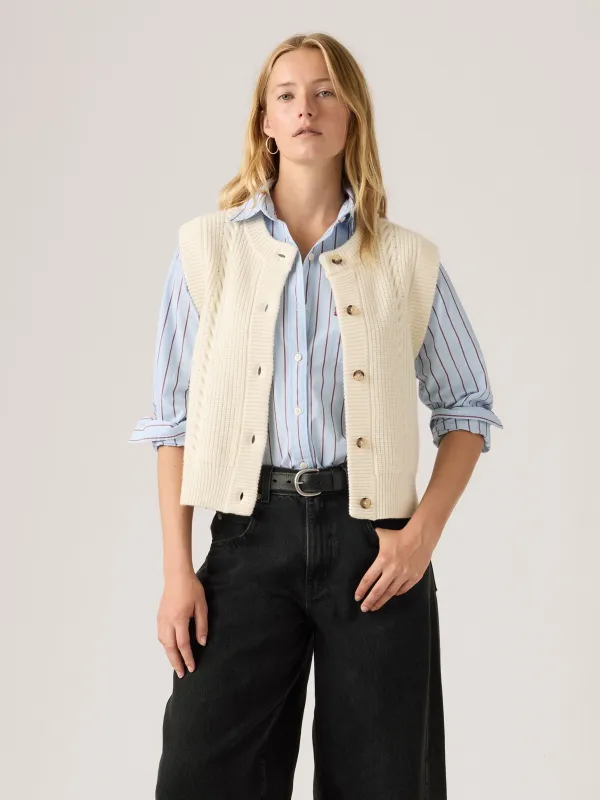 Ines Cable Sweater Vest sold by Plenty