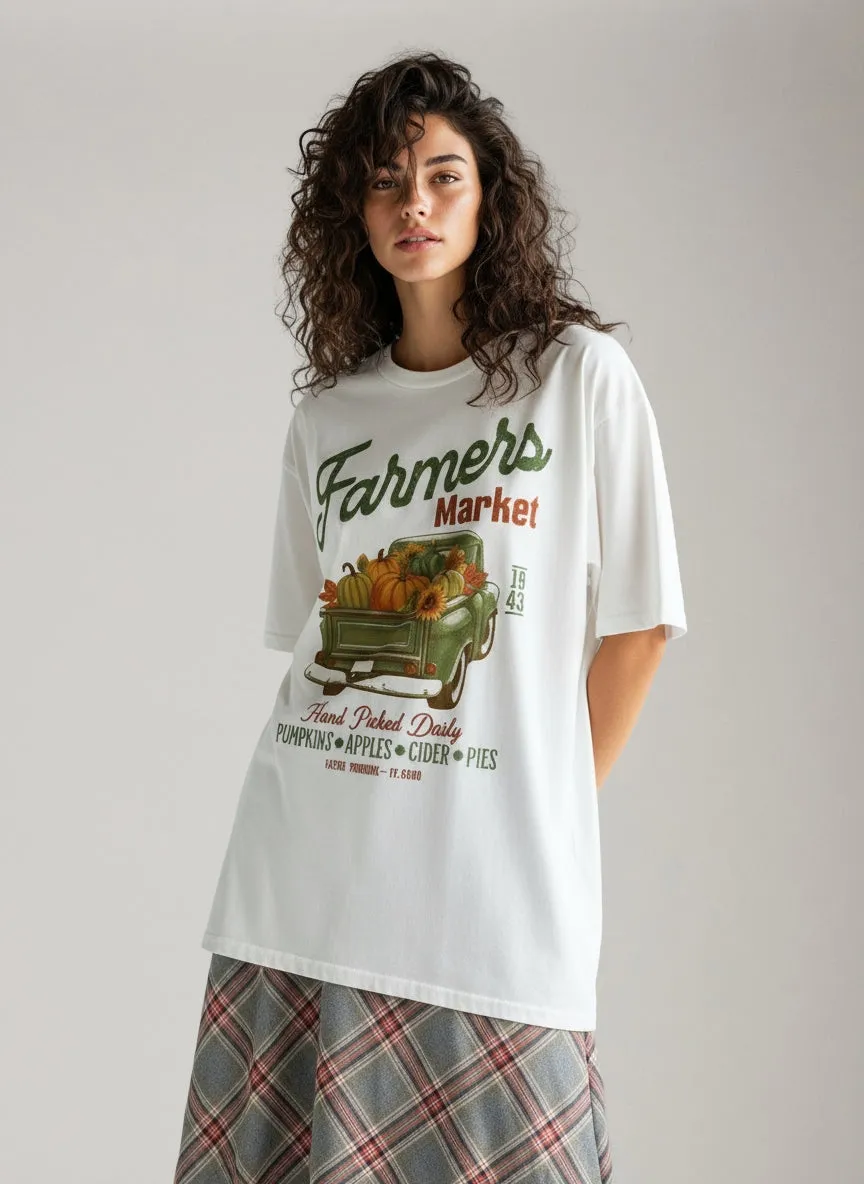 Oversized Farmer's Market Tee sold by Plenty
