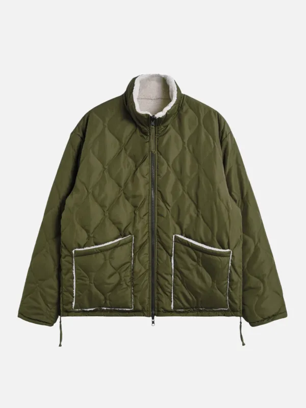 Military Reversible High Neck Down Jacket sold by Plenty
