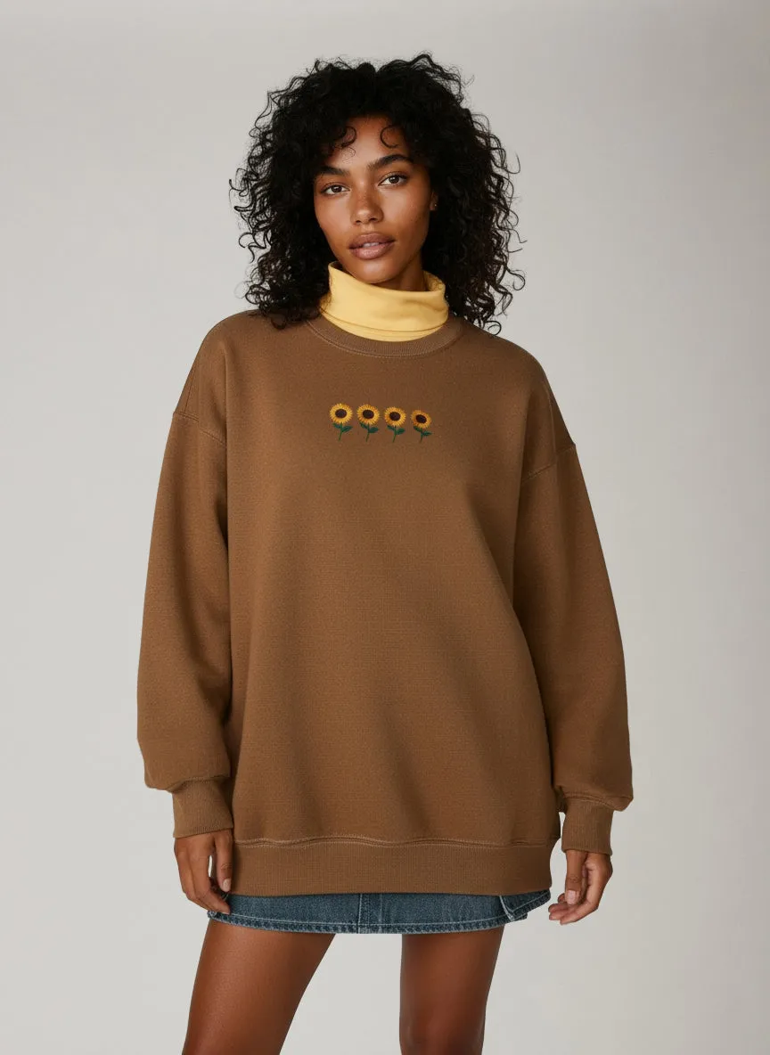 Sunflower Embroidery Sweatshirt sold by Plenty product image thumbnail 2
