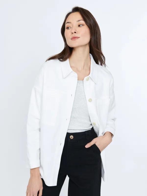 Cotton Twill Emmit Shacket sold by Plenty